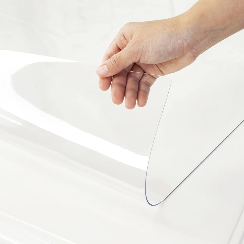 Warmstar Clear Table Cover Protector 36x60 Inch, 1.5mm Thick, Food Safe & Heavy Duty