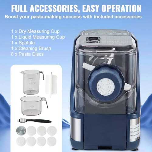Electric Pasta Maker Machine - 150W Automatic Noodle Maker with 8 Shapes & 4 Modes - Standard