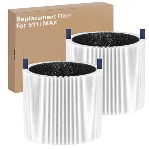 iSingo White Replacement Filter for BLUEAIR 511i Max Air Purifier – HEPA and Carbon Filter
