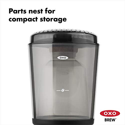 OXO Brew Compact Cold Brew Coffee Maker 24 oz - Small Space, Reusable Filter