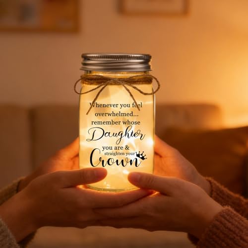 Birthday Gifts for Daughter from Mom Dad, Mason Jar Light Night -