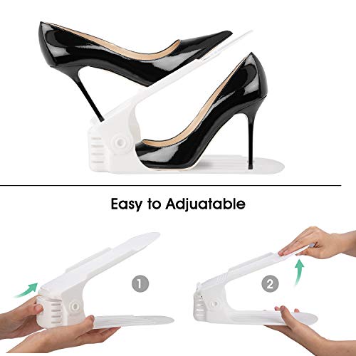 Neprock White Shoe Organizer 36-Pack Space Saver Closet Shoe Storage