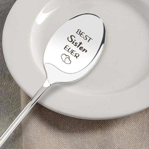 Sister Gifts Stainless Steel Spoon - All-Purpose Utensil for Christmas, Birthday & Stocking Stuffers