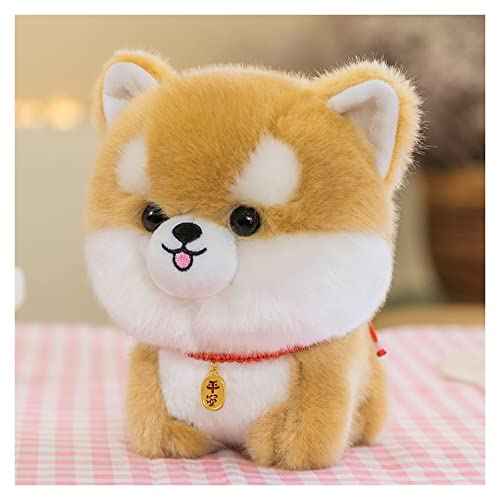 Dog Plush Stuffed Animal,Simulated Plush Toy,Cuddly Plush Pillow Animal,Gifts for boy Girl (Orange, 9.8 in)