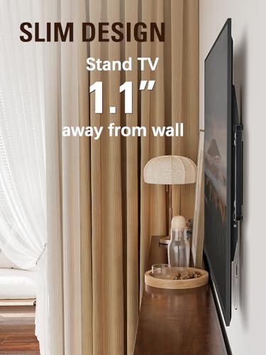 42-84 Inch Fixed TV Wall Mount for Flat & Curved Screens - Fits 16, 18, 24 Inch Studs