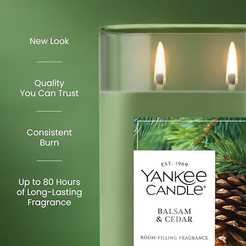 Large 20oz Balsam & Cedar Scented Candle - Forest Fragrance with Dual Wicks