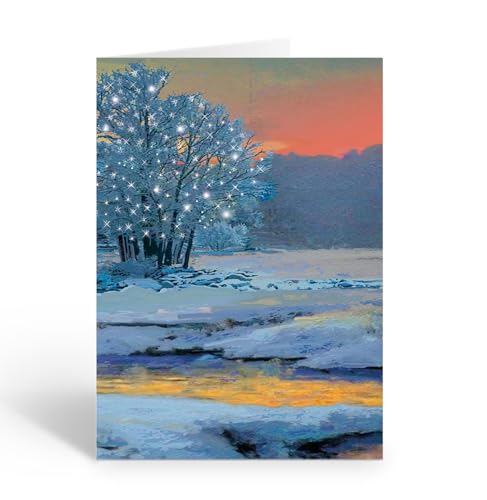 Stonehouse Collection | Magical Trees in Forest Christmas Card – Standard (18 Cards, 19 Envelopes)