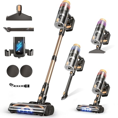 Cordless Vacuum Cleaner 650W 55KPa Stick Vacuum for Pet Hair Carpet Hardwood