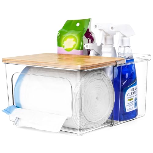 2 in 1 Trash Bag Dispenser & Under Sink Organizer - Clear Acrylic