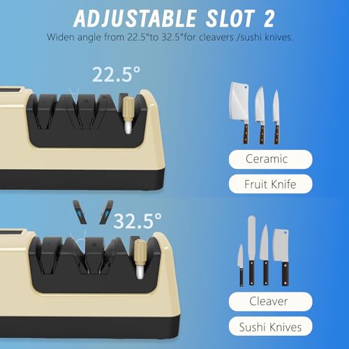 5-in-1 Electric Knife Sharpener for Kitchen Knives, Scissor with