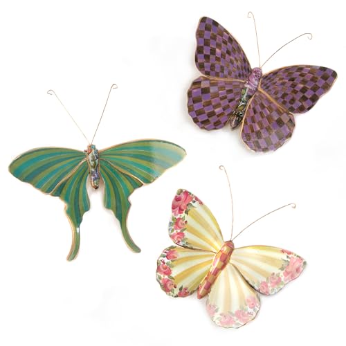 Field Butterflies Trio Wall Decor - MacKenzie-Childs Butterfly Wall Art Set