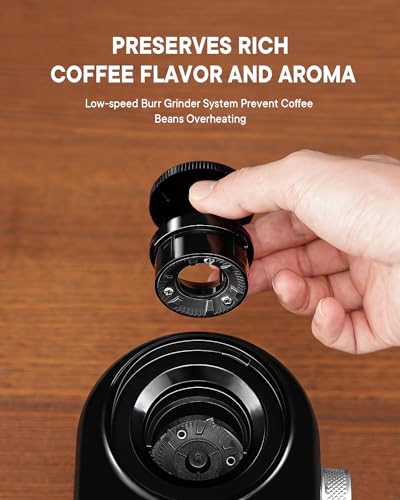 SHARDOR Electric Burr Coffee Grinder 2.0 - Glossy Black, 16 Settings for Espresso & French Press