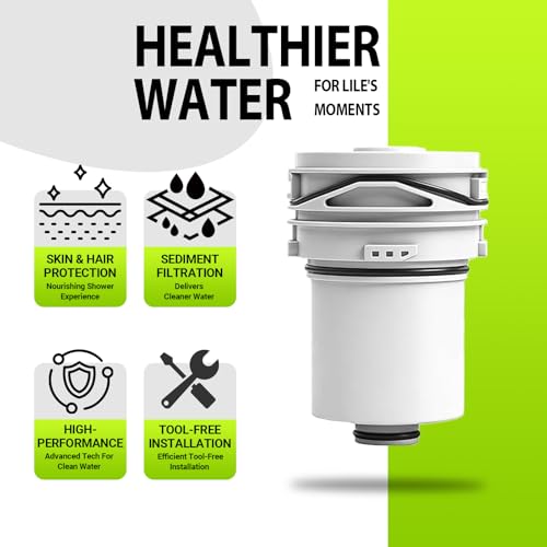 ZATEIRL 2-Pack Shower Filter Cartridges for Delta Clarifi Models 5SF100 & 7SF100