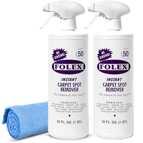 Instant Carpet & Upholstery Stain Remover 32 oz Pack of 2 - Pet, Food & Wine Spills