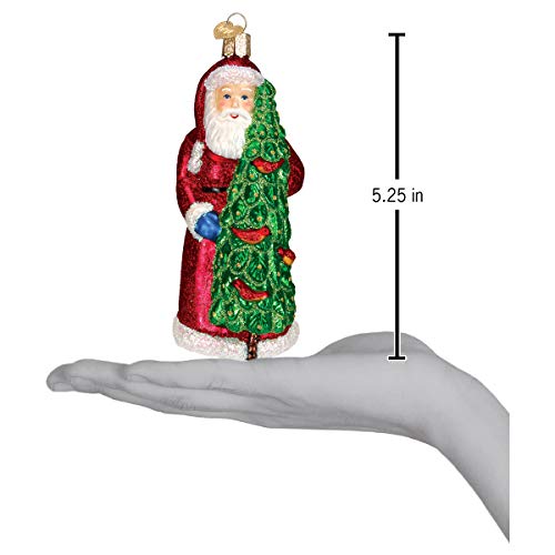 Old World Christmas Santa with Calling Birds Tree Ornament - Hand-Painted Holiday Decor