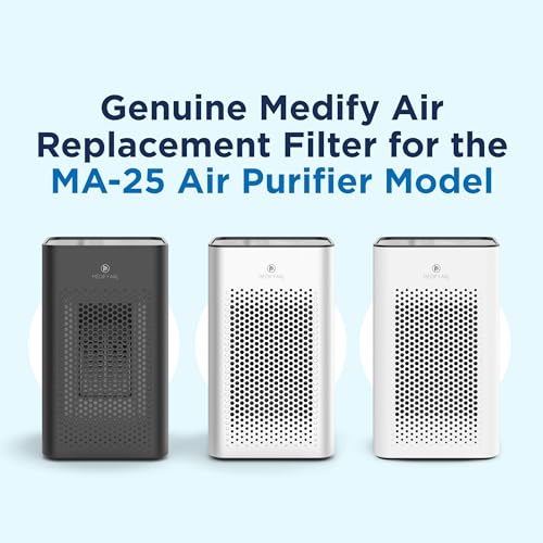 Medify MA-25 Replacement Filter Set 3-in-1 HEPA Carbon for Allergens Smoke Dust