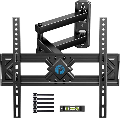 Pipishell Full Motion TV Wall Mount 26-65 Inch Up to 77 lbs - Adjustable Swivel & Tilt