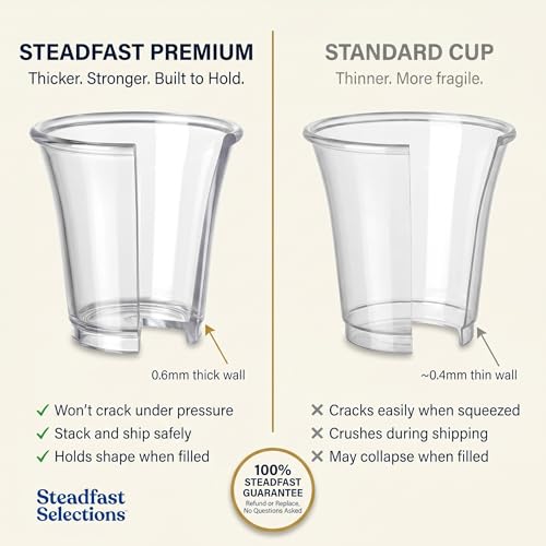 2000 Count Disposable Communion Cups Bulk Pack - Clear Plastic, Fits Standard Trays