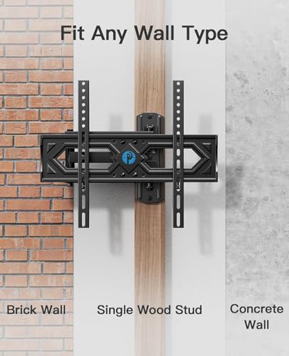 Pipishell Full Motion TV Wall Mount 26-65 Inch Up to 77 lbs - Adjustable Swivel & Tilt