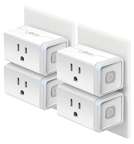 4-Pack Wi-Fi Smart Plugs - Works with Alexa & Google Assistant, UL Certified, 15 Amp