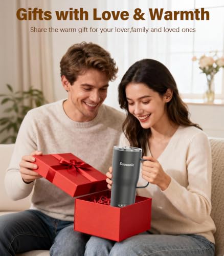 Supsonic 20oz Electric Heated Coffee Mug - Space Gray, Temperature Control