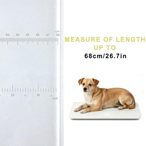 Digital Pet Scale for Dogs and Cats 27 x 13 in, Max 220lbs, Rechargeable, 3 Modes, 10g Precision