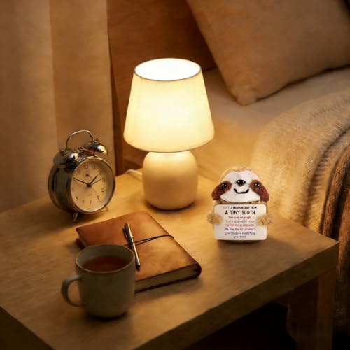 Mini Handmade Crochet Sloth Plush with Positive Affirmation Cards - Emotional Support Animal Gift