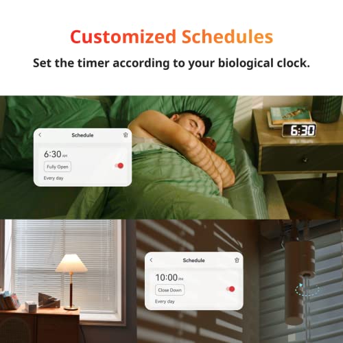 Smart Motorized Blinds Tilt Motor for Horizontal Blinds - Solar Powered, Light Sensing Control - Variation 1