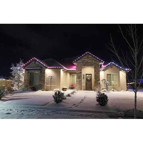 HLO Lighting Christmas Light Clip | All in One | Use with C9, C7, and LED Mini Lights | Christmas Light Hangers for Gutters | 25 Pack