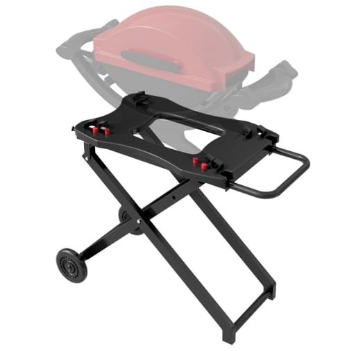 Foldable Grill Stand with Transport Handle for Weber Outdoor Electric Q Series Portable Grill Cart Table for Weber Q1000 Q1200 Q2000 Q2200 Gas Grills