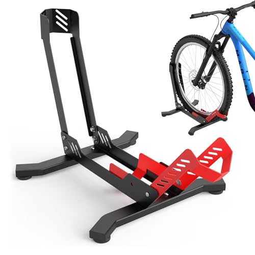 ALIXUEQIN Bike Stand Floor - Portable Bicycle Storage for Garage - Red