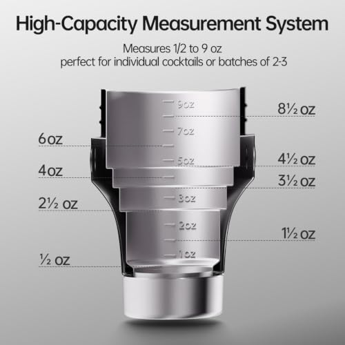 Magcheer Silver Hybrid Cocktail Shaker Set - Vacuum Insulated 30oz with Strainer & Jigger - Travel Bartender Kit