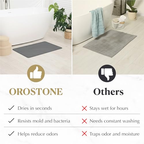 Diatomaceous Earth Bath Mat - Quick Dry & Non-Slip Bathroom Floor Rug