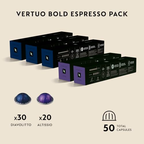 Nespresso Vertuo Espresso Variety Pack Pods - 50 Count, Pack of 1