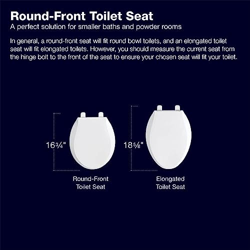 Kohler Hyten Elevated Round Toilet Seat White 3-inch Height Soft Close