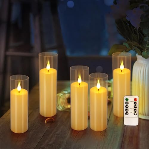 Fclayvts 12-Pack Flameless LED Candles with Remote, Flickering 3D Wicks, Safe Battery-Operated Home Decor