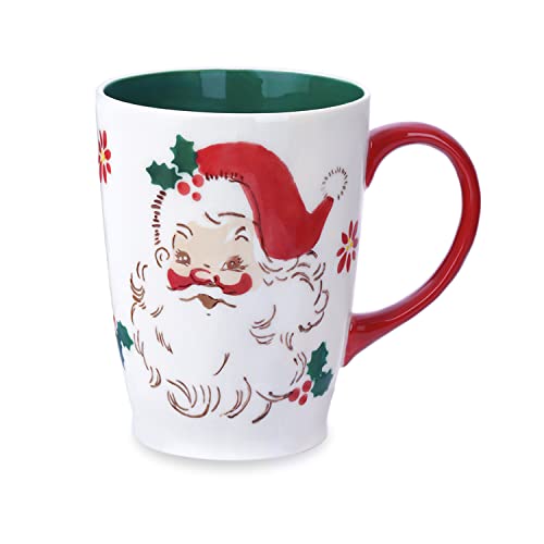 NymphFable 20 oz Hand-Painted Santa Claus Mug - Ceramic Coffee & Tea Cup