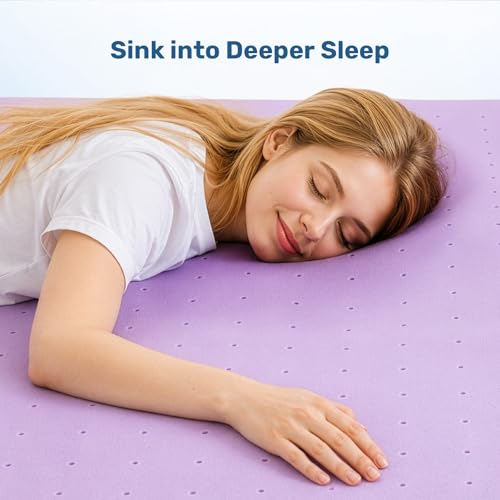 Sweetcrispy 3 Inch King Cooling Gel Memory Foam Mattress Topper - Breathable Support