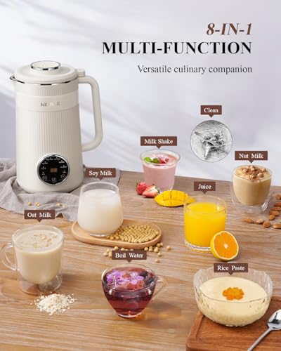 KIDISLE 8-in-1 Nut Milk Maker Machine - Cream Self-Cleaning 32oz