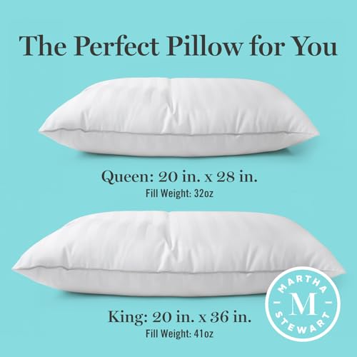 Queen Size Pillow Set of 2 - White, Soft Cotton, Supportive & Plush