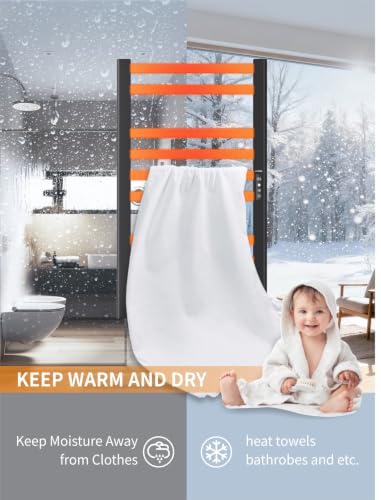 LANMEL Towel Warmers for Bathroom, Wall Mounted Heated Dryer Rack
