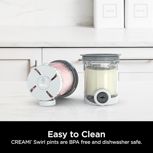 Ninja CREAMi Pints for NC7 Series - 2 Pack Reusable Swirl & Scoop Lids
