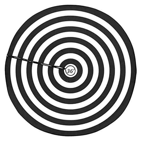 36 Wednesday Black and White Tree Skirt Red Boarder, Halloween Ornaments Merry Christmas Town Holiday Party Rustic Farmhouse Decor Indoor Large Pen Tree Mat for Burlap Decorations 3'