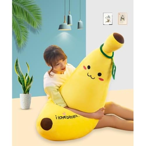 Kids Pillows Plush Banana£¬Cute Soft Comfortable Hugging Pillow Birthday Gifts for Kids.1 Piece Yellow (27.5inch)