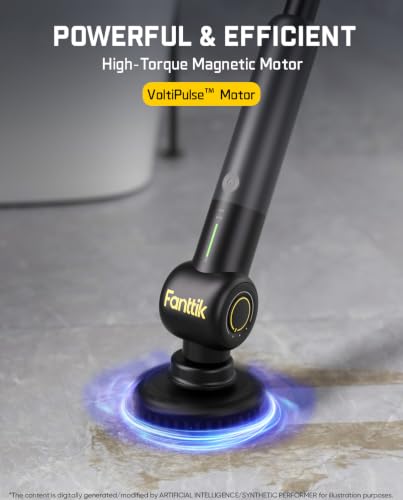 Fanttik Flip G9 Pro Electric Scrubber Black - Heavy Duty Bathroom Cleaner