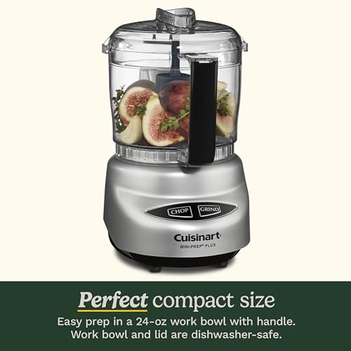 Cuisinart Mini Food Processor Brushed Chrome 3-Cup Capacity with Reversible Blade