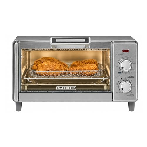 BLACK+DECKER 4-Slice Air Fry Toaster Oven - Medium Capacity 5-in-1 Countertop Oven