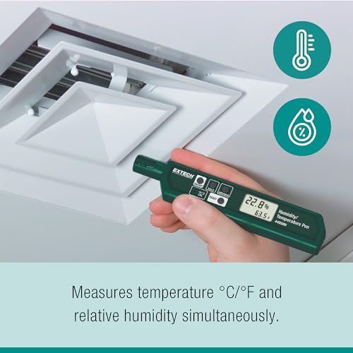 Digital Humidity and Temperature Pen - Compact Indoor Monitor with Dual LCD