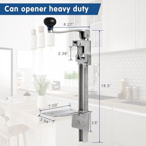 Heavy Duty Commercial Can Opener for Large Cans Up to 13 Inches Tall - Industrial Kitchen Tool with Stainless Steel Blade & Stable Base - Variation: Commercial Can Opener