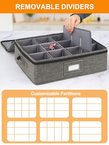 Grey 5-Piece China Dinnerware Storage Set - Moving & Organization Boxes